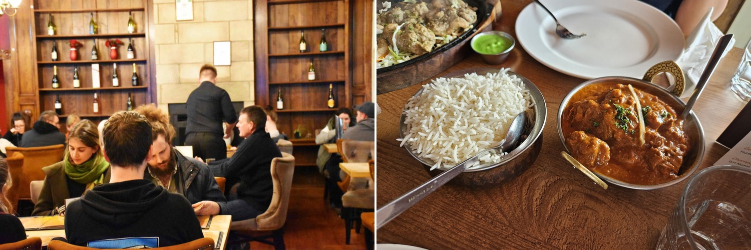 Mango Restaurant & Bar - Indian curry and rice served in the Blenheim dining room